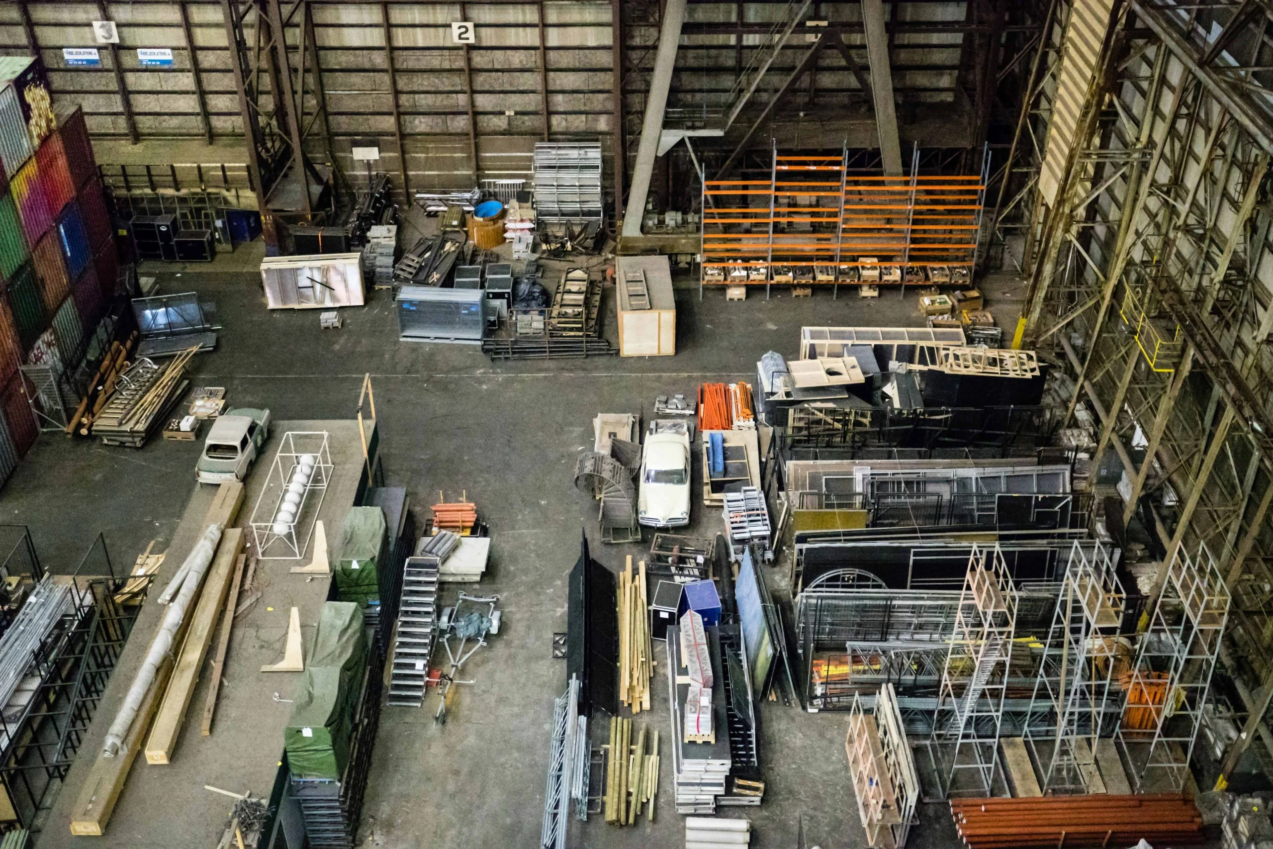 Atelier industriel vu d'en haut